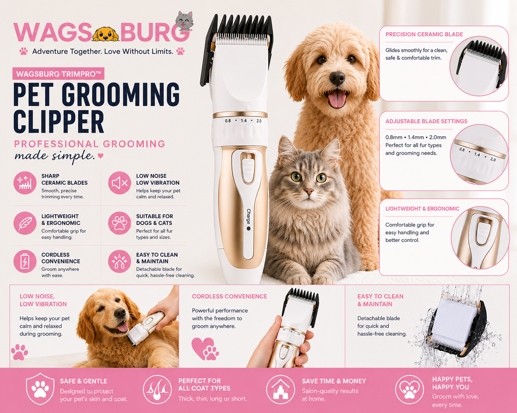 Wagsburg TrimPro Pet Grooming Clipper