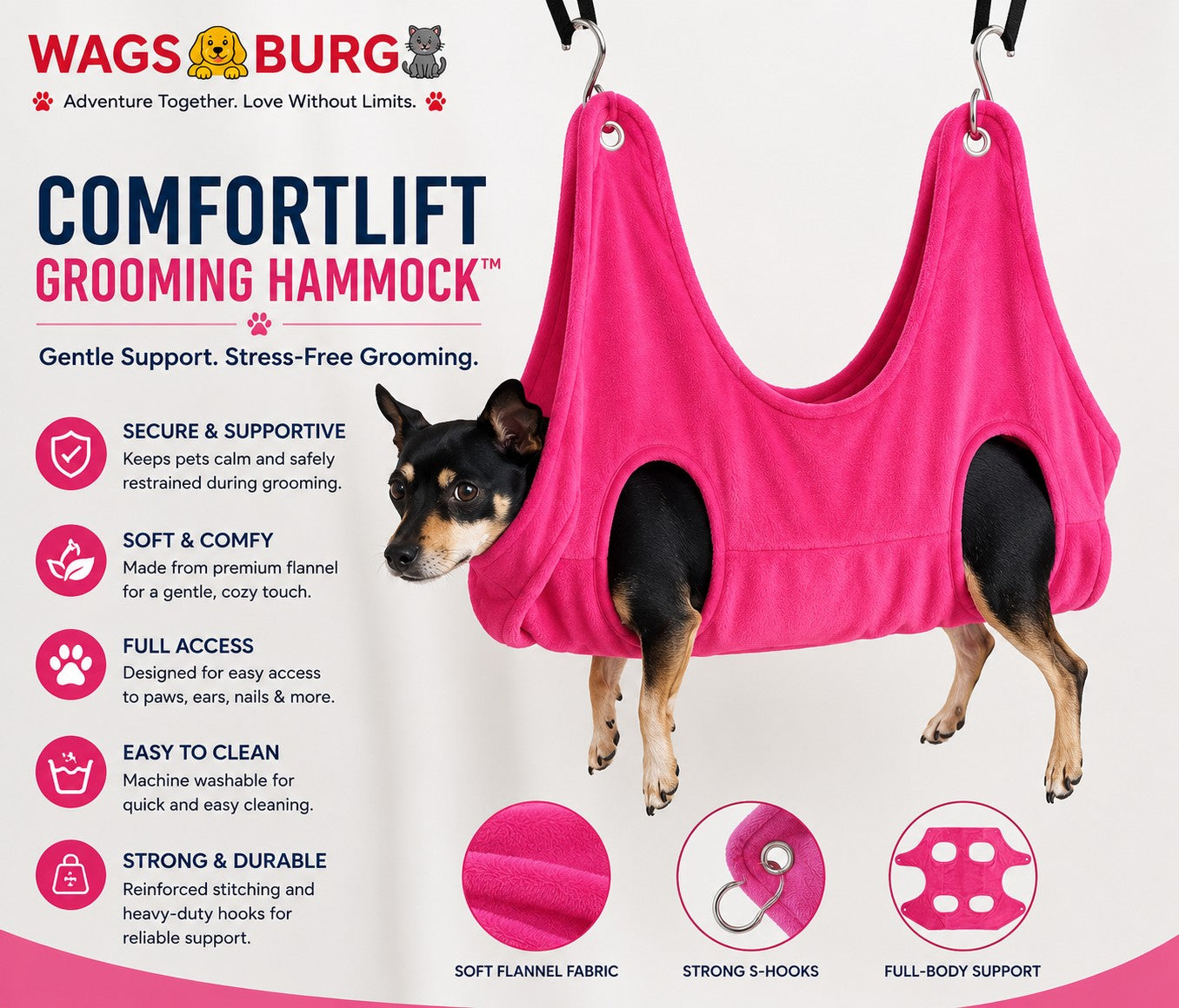 Wagsburg ComfortLift Grooming Hammock
