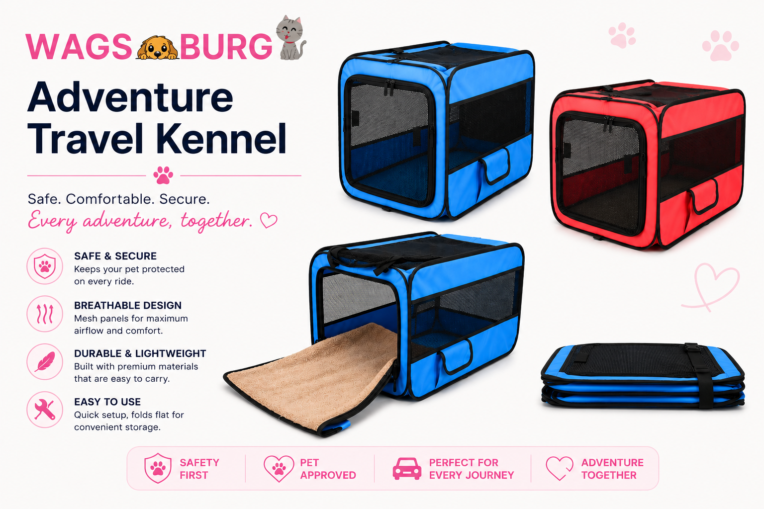 Wagsburg Adventure Travel Kennel