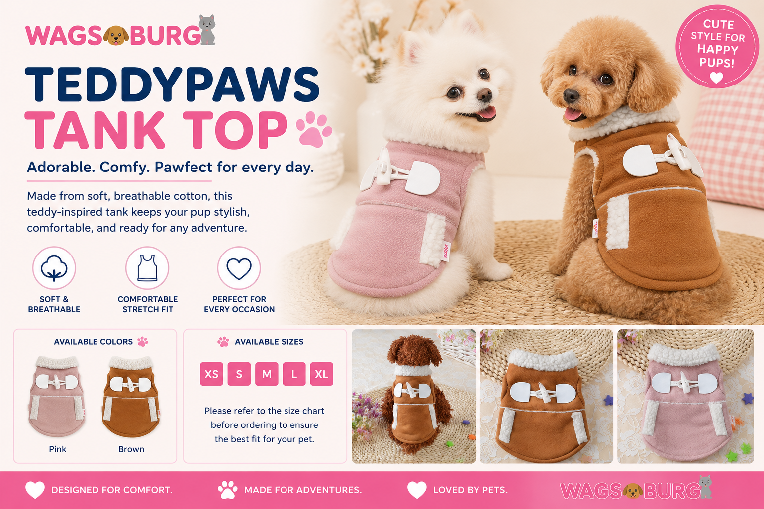 Wagsburg TeddyPaws Tank